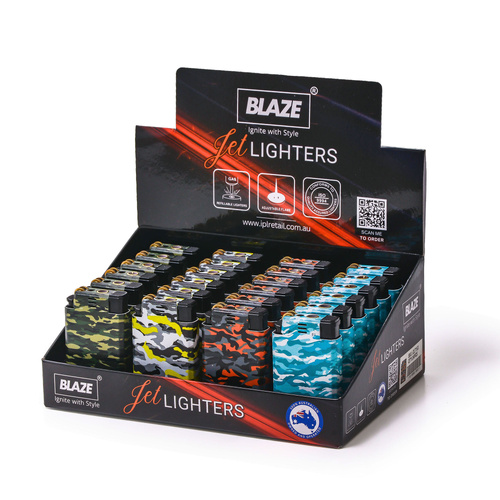 CamoEdge Lighter | Regular and Jet Flame | Pack of 24